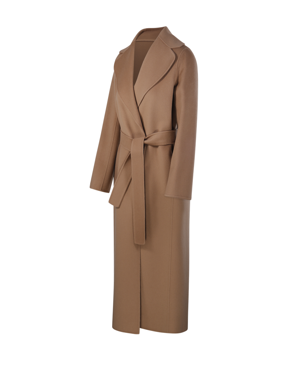 WOMAN MAXMARA S BROWN VIRGIN WOOL POLDO COAT