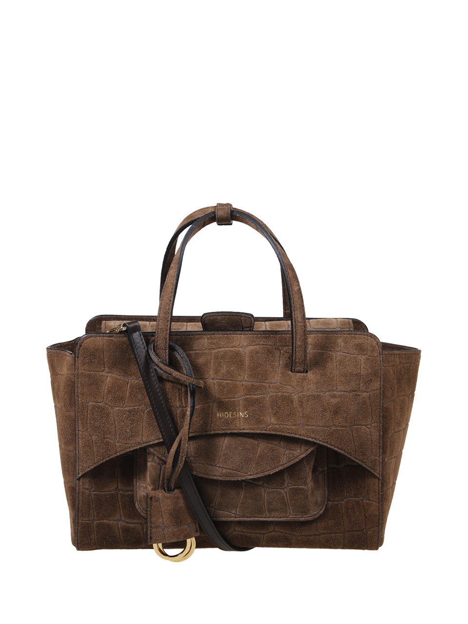 WOMAN HIDESINS BROWN CALF LEATHER FLAP M BAG