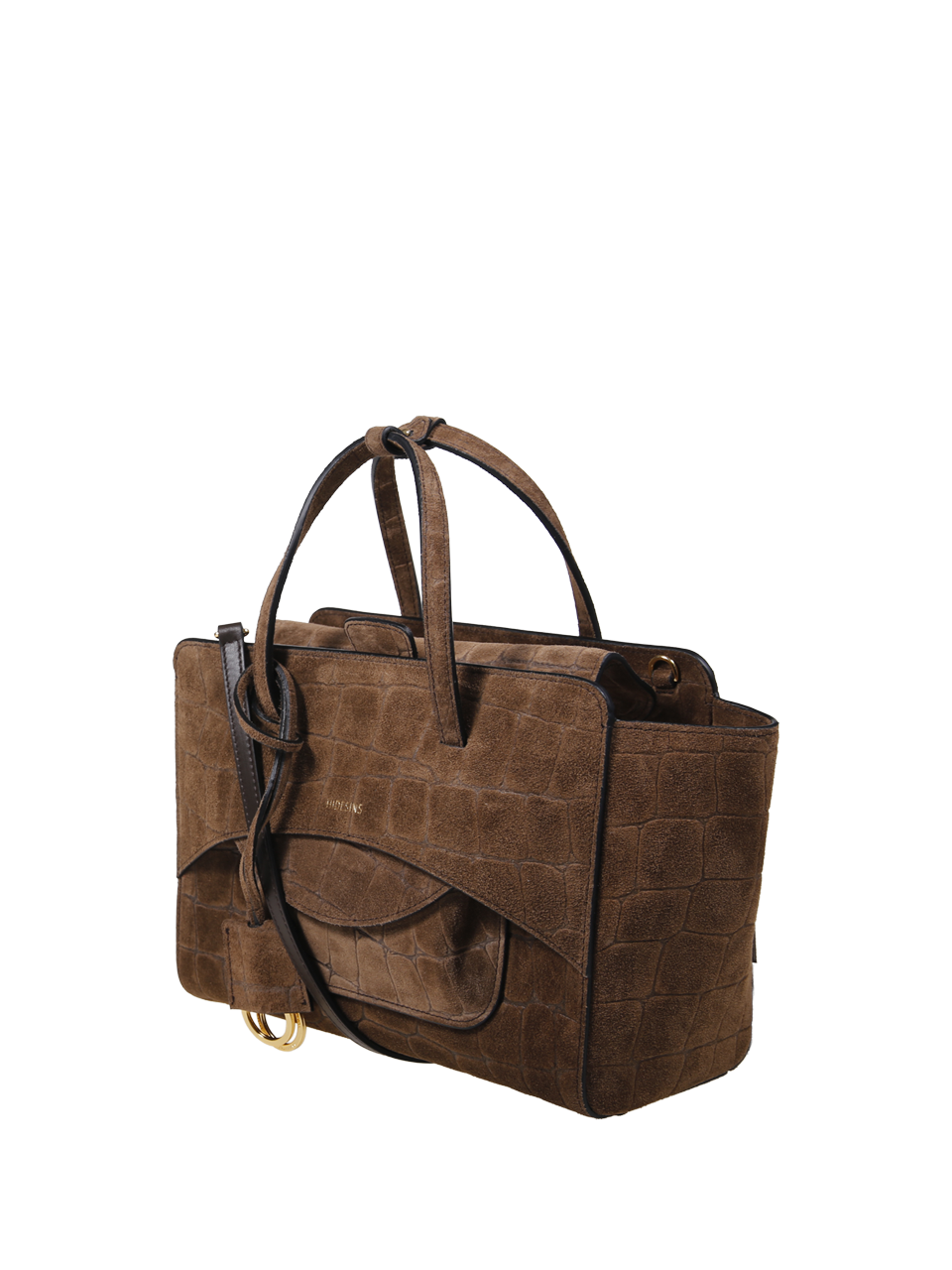 WOMAN HIDESINS BROWN CALF LEATHER FLAP M BAG