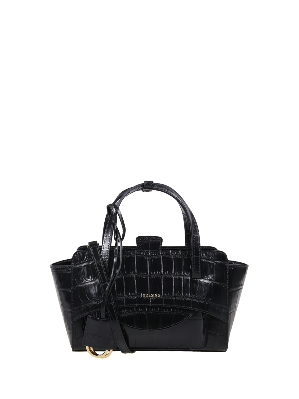 WOMAN HIDESINS BLACK CALF LEATHER FLAP S BAG