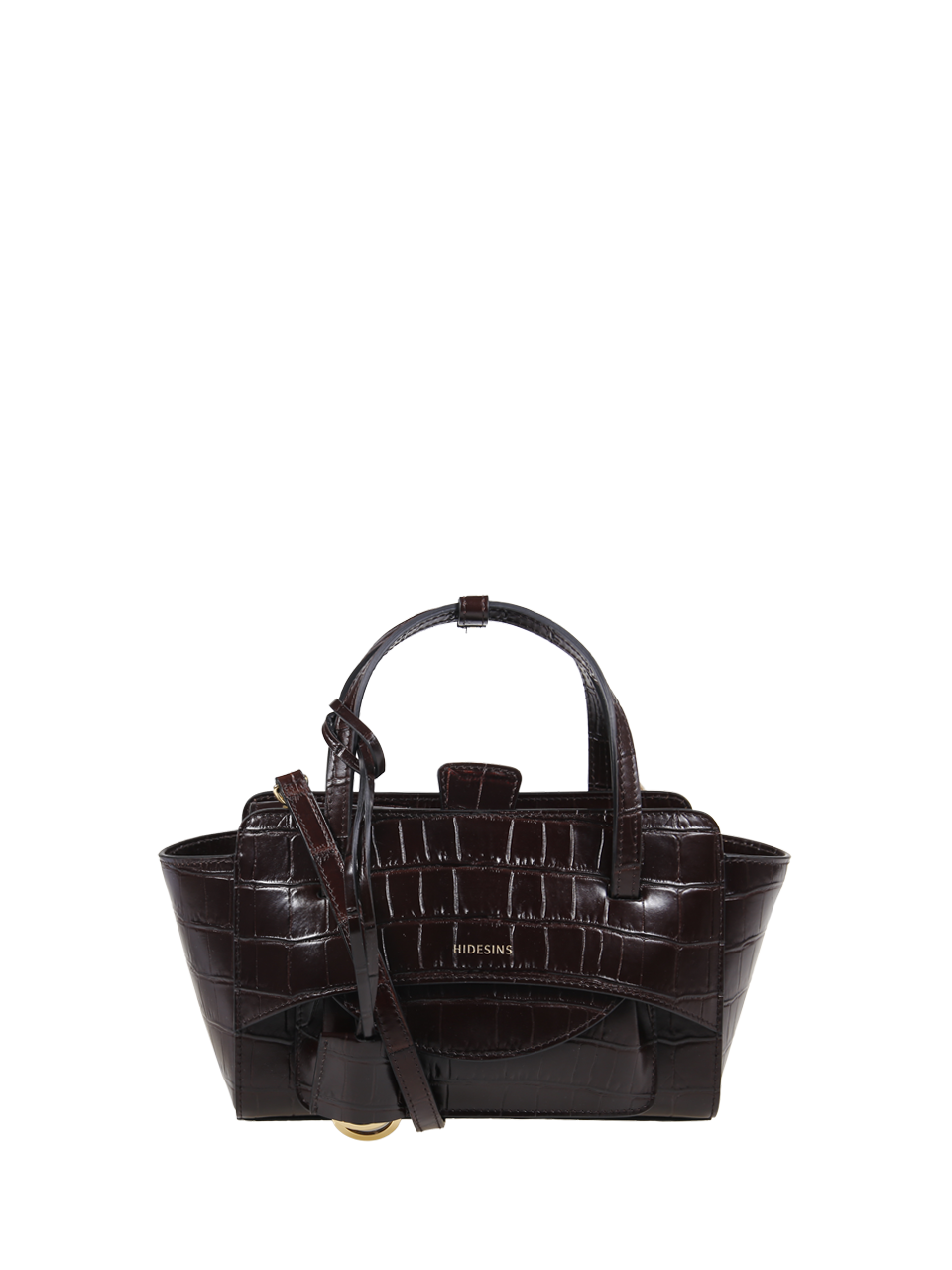 WOMAN HIDESINS BROWN CALF LEATHER FLAP S BAG
