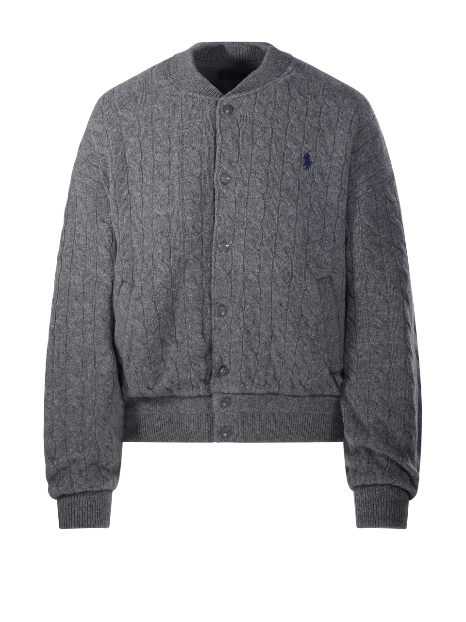 DONNA RALPH LAUREN GIACCA BOMBER IN LANA GRIGIA