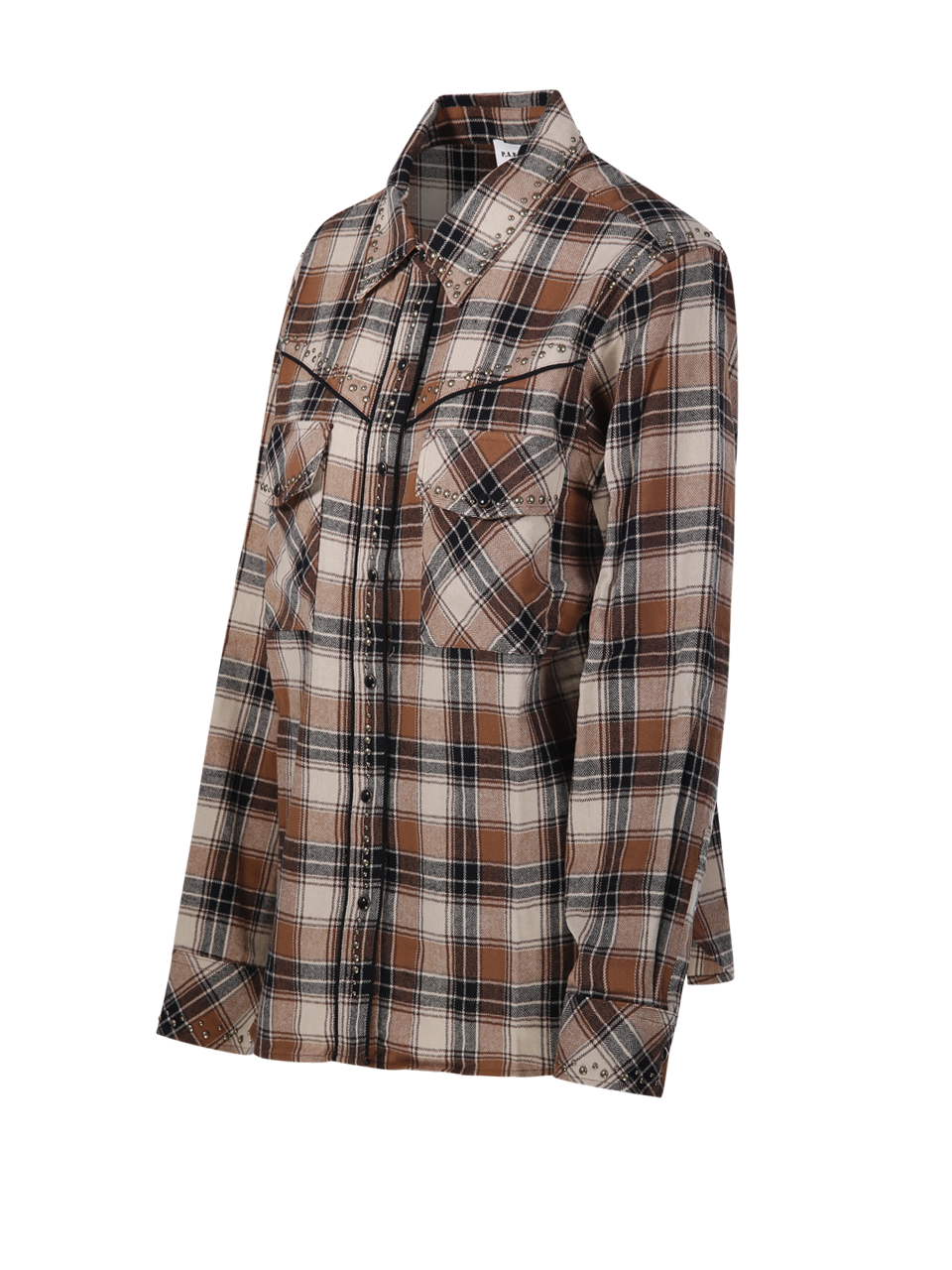 DONNA PAROSH CAMICIA DI COTONE MARRONE 