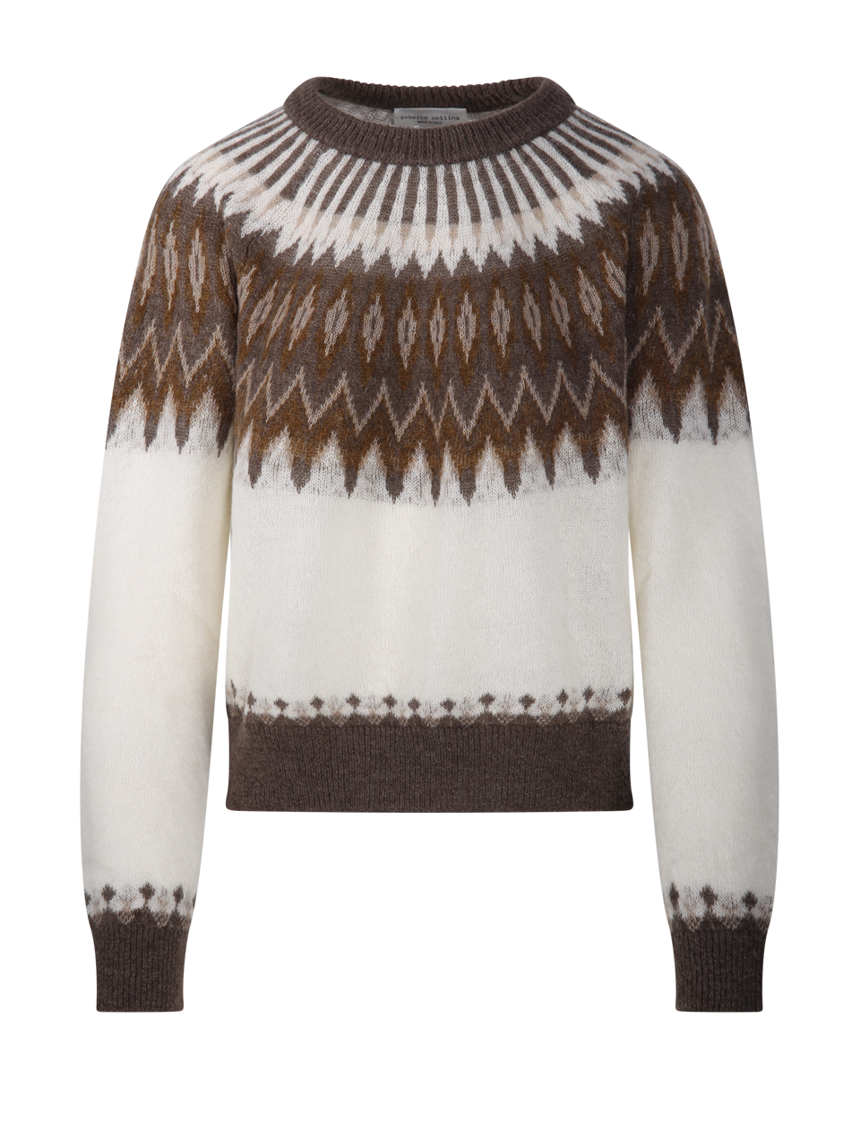 WOMAN ROBERTO COLLINA NUDE BABY ALPACA ROUND NECK SWEATER