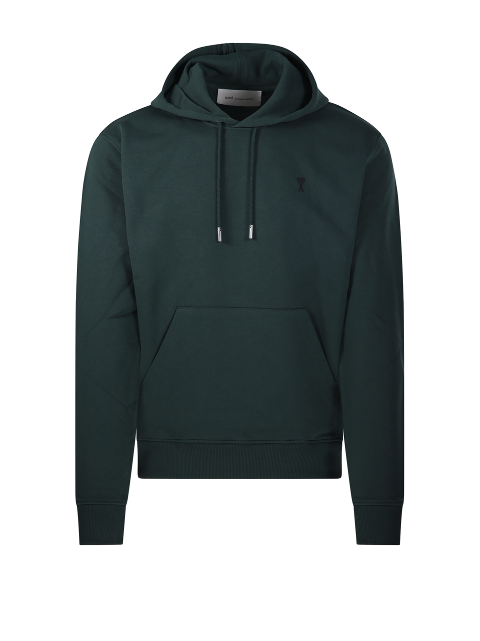 MEN AMI GREEN COTTON ADC HOODIE SWEATSHIRT