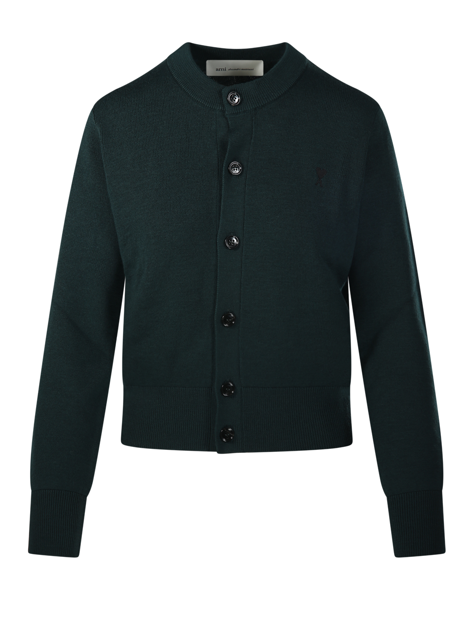 DONNA AMI CARDIGAN VERDE IN LANA 