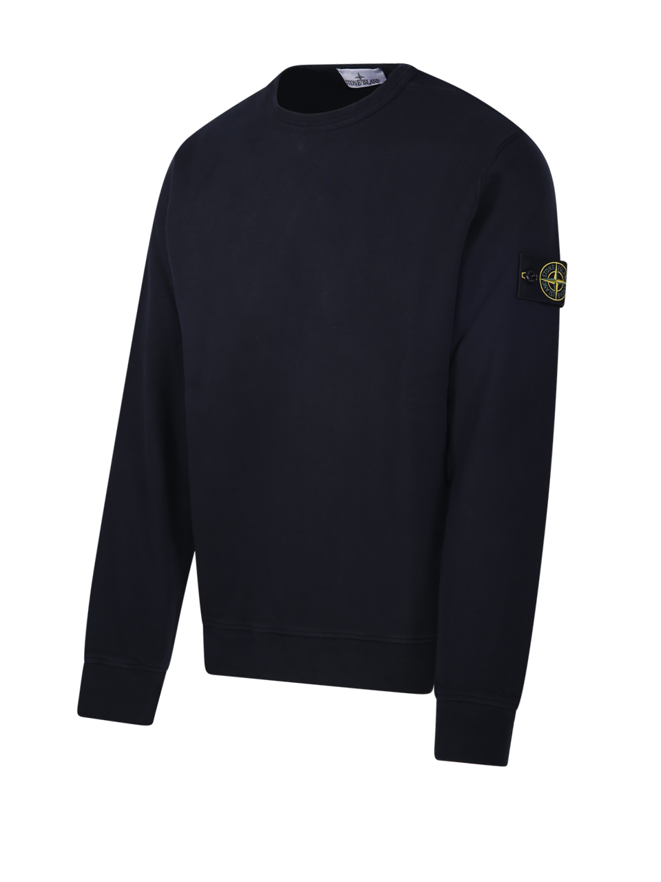 MEN STONE ISLAND BLUE COTTON ROUND NECK SWEATSHIRT