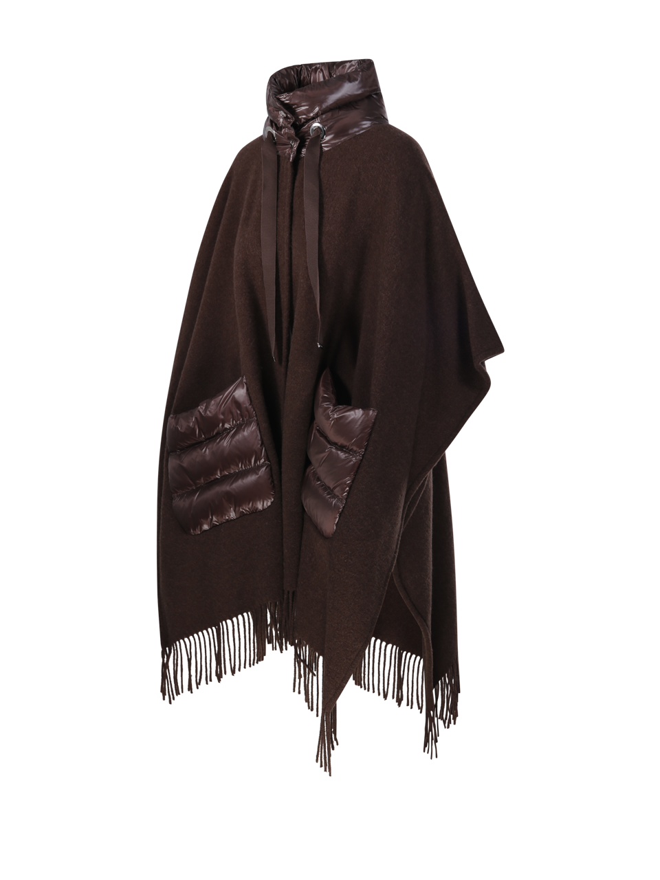 DONNA HERNO PONCHO DI LANA MARRONE