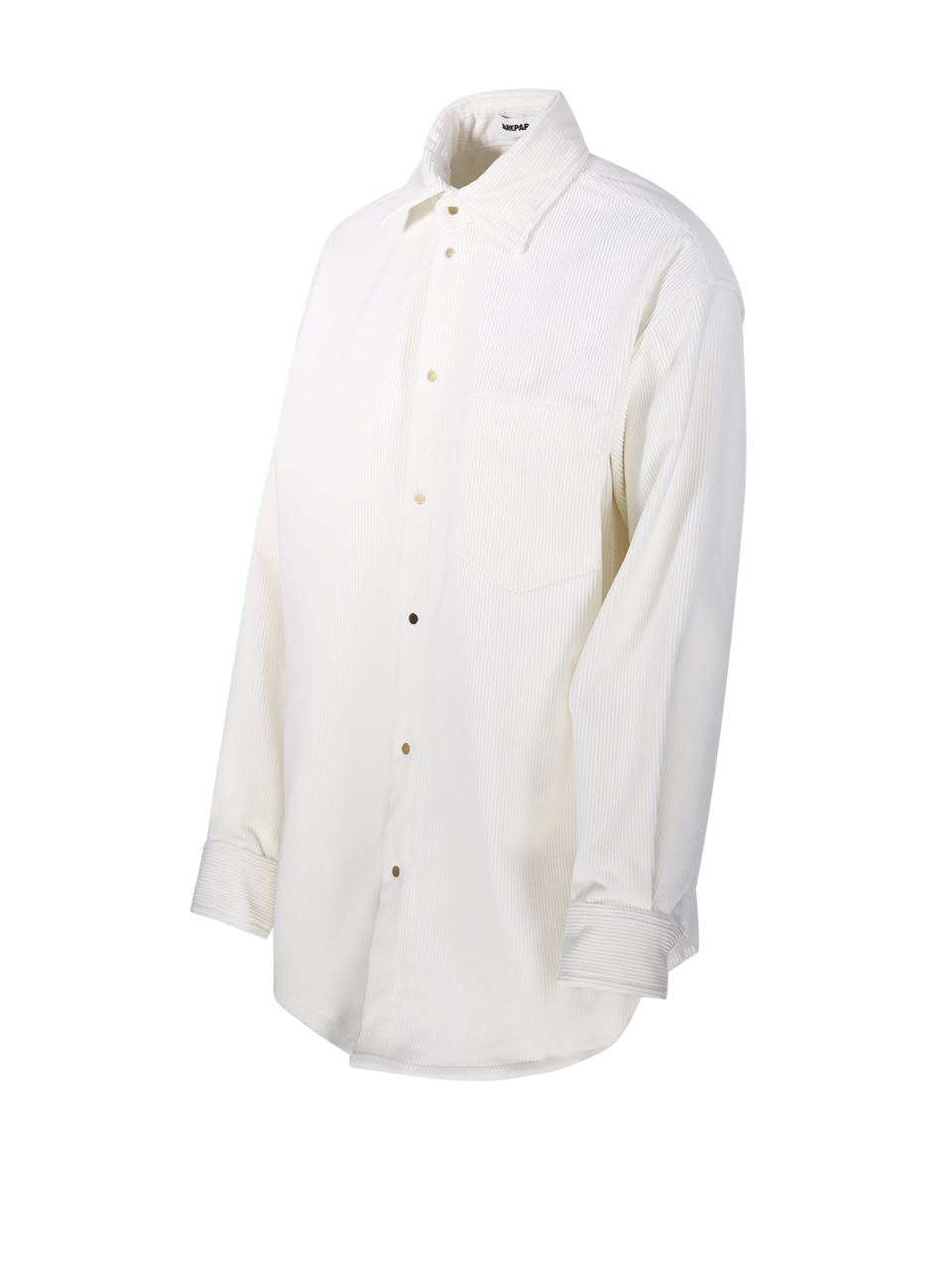 DONNA DARKPARK CAMICIA ANNE CORDUROY IN COTONE BIANCO 