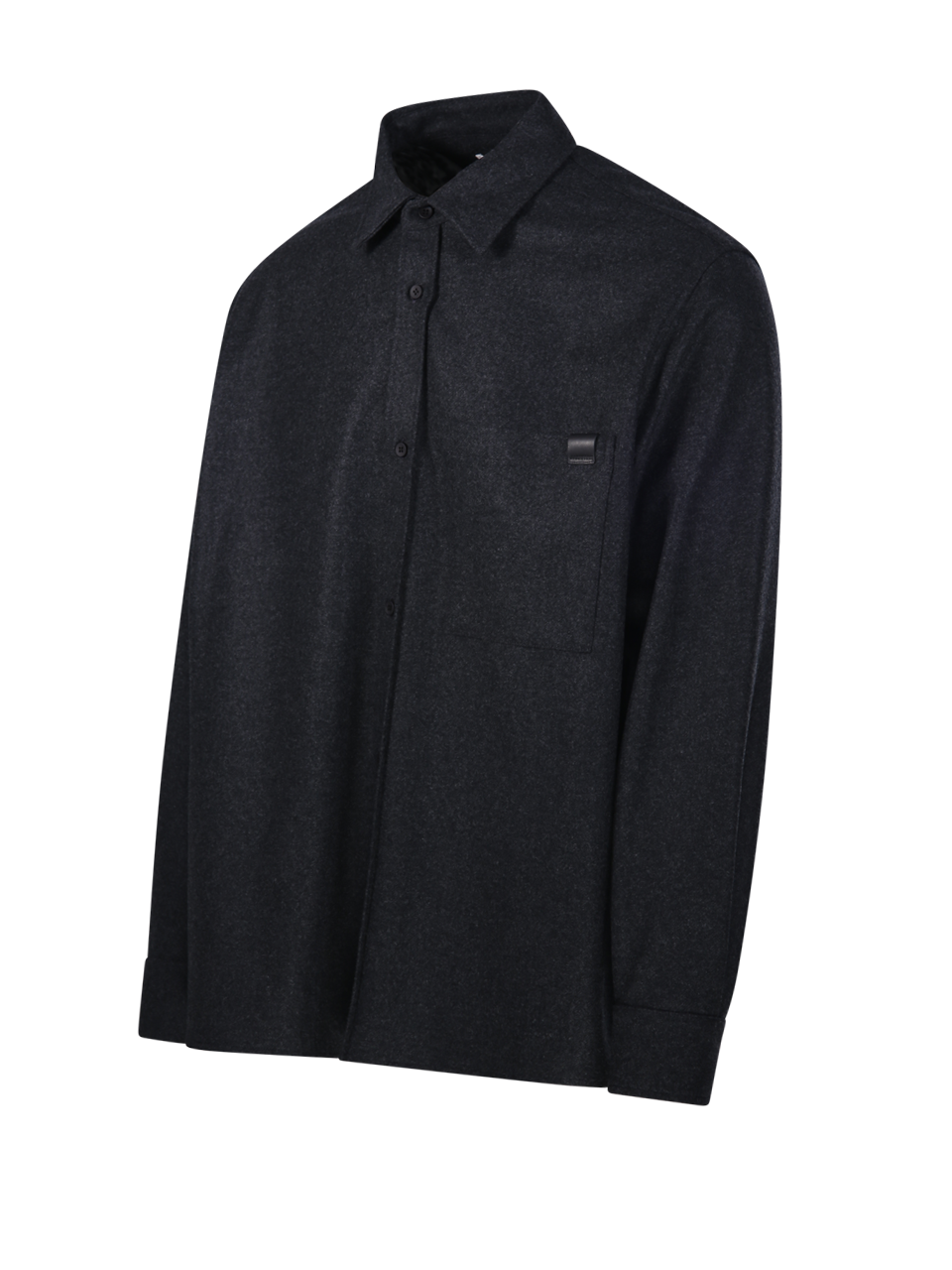 UOMO DARKPARK CAMICIA SERGE IN LANA VERGINE GRIGIA