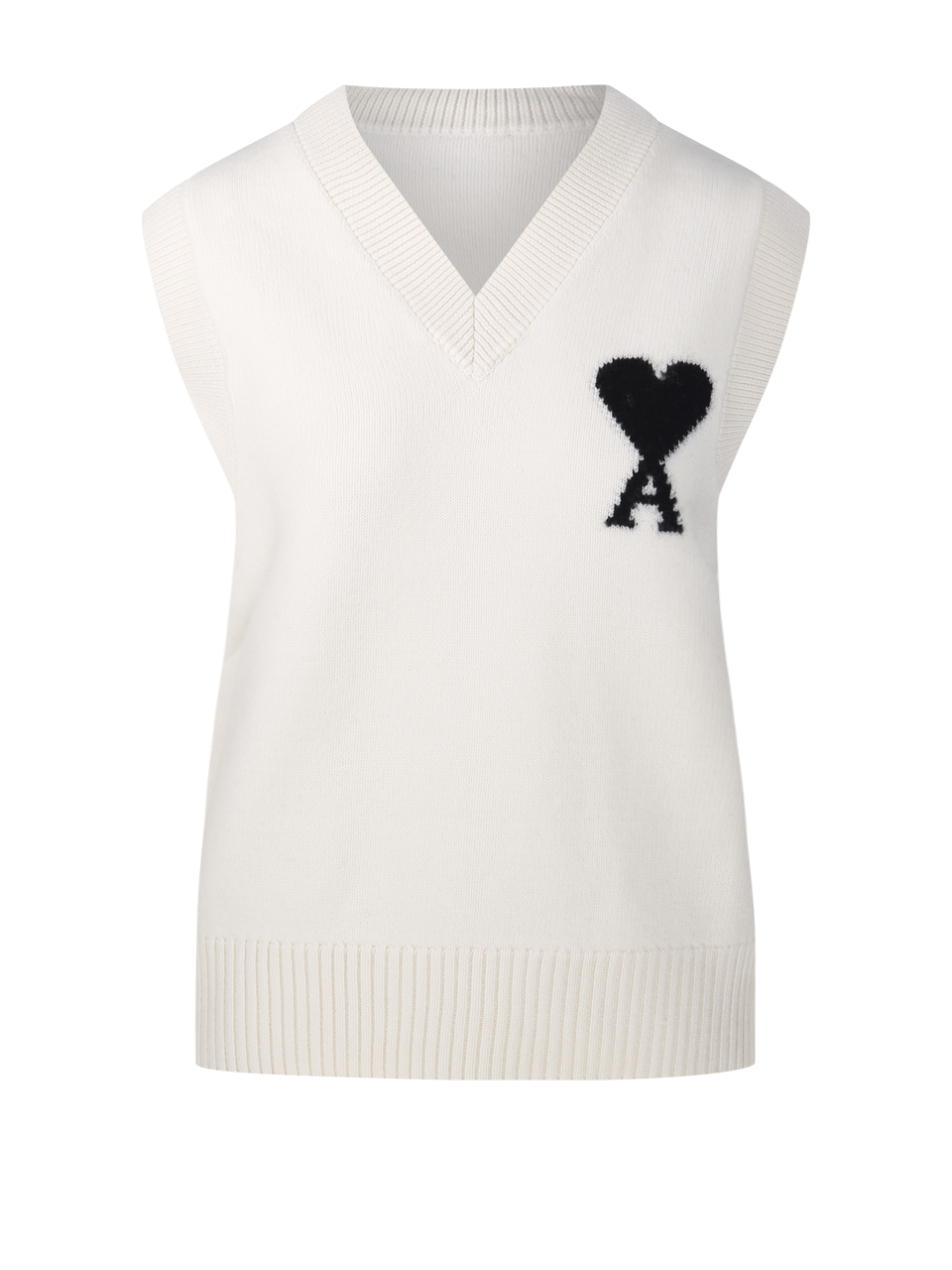 DONNA AMI GILET BIANCO IN LANA 