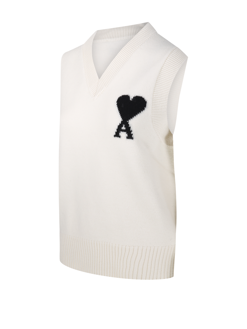 DONNA AMI GILET BIANCO IN LANA 