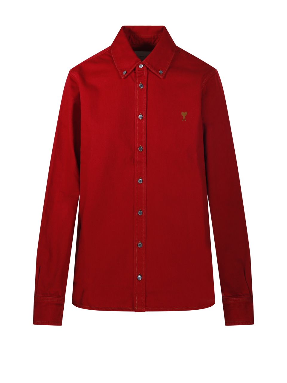 DONNA AMI CAMICIA ROSSA IN COTONE 