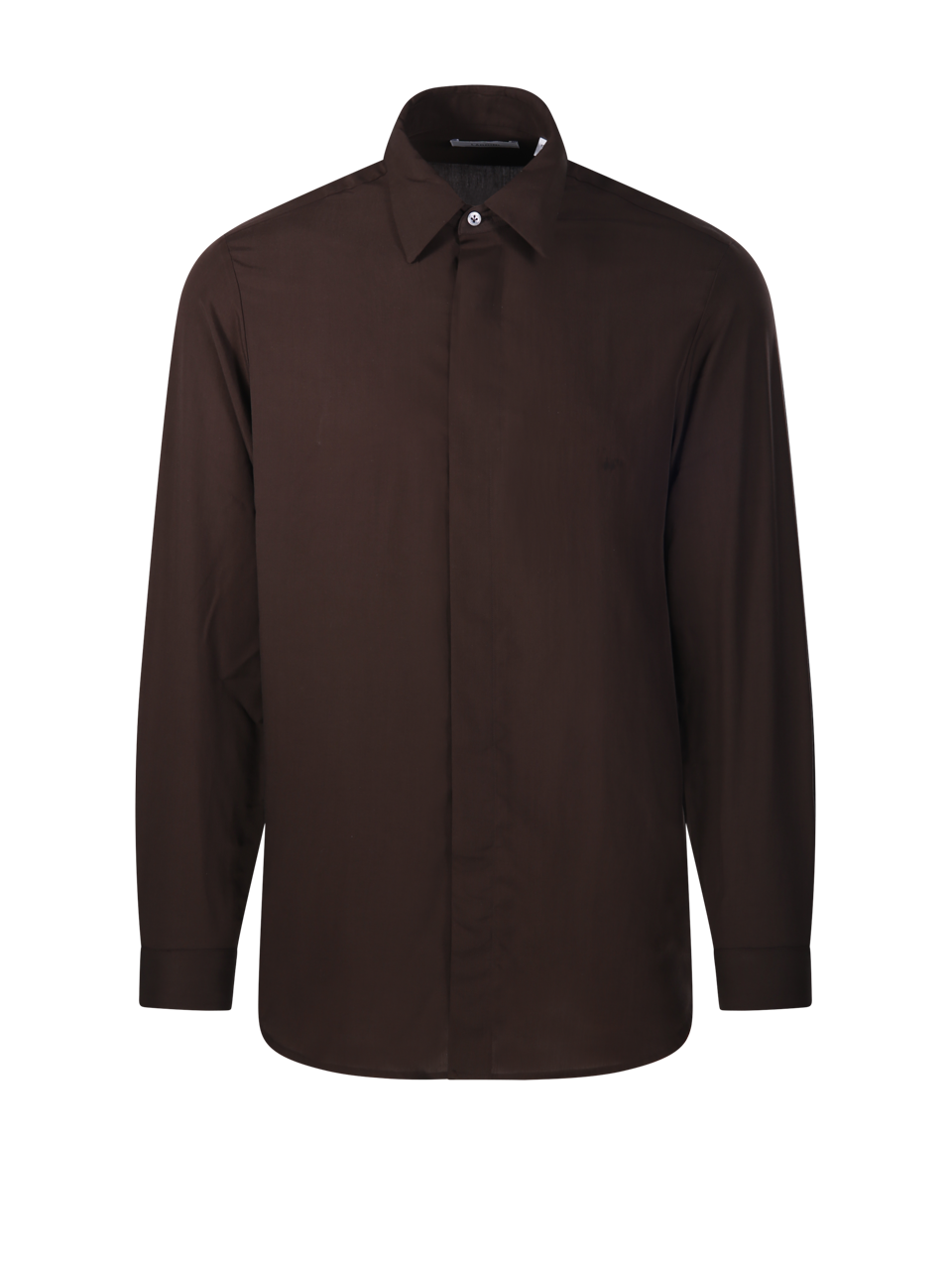 MEN LARDINI BROWN LYOCELL SHIRT