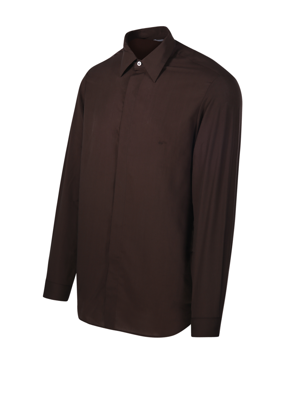MEN LARDINI BROWN LYOCELL SHIRT