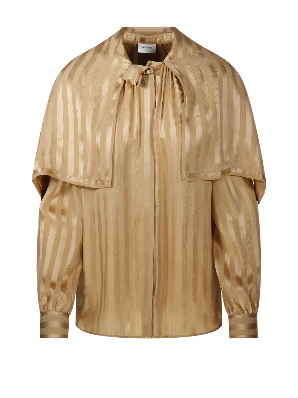 DONNA SAINT LAURENT CAMICIA DI SETA NUDE 