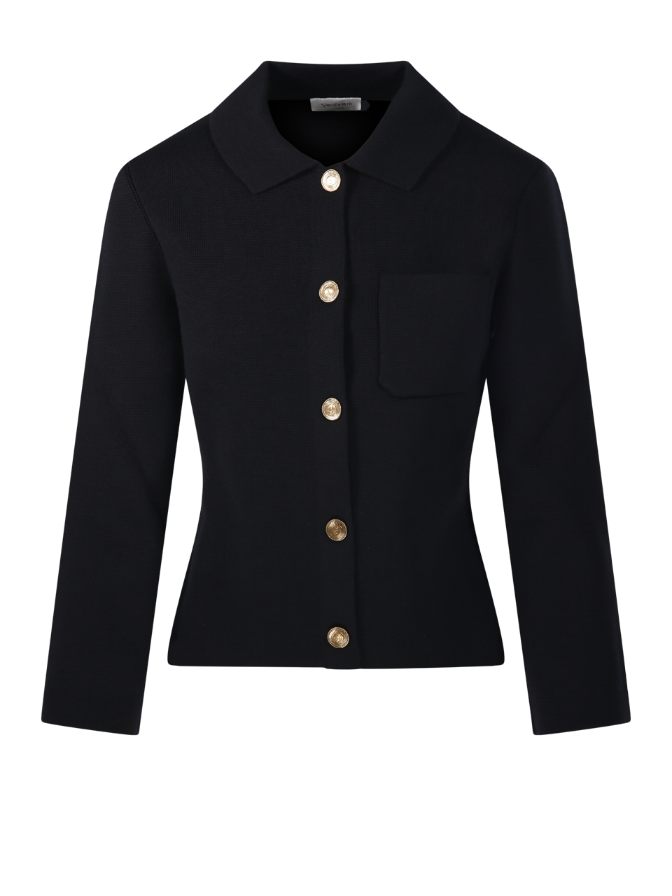 DONNA SAINT LAURENT CARDIGAN IN LANA NERA 