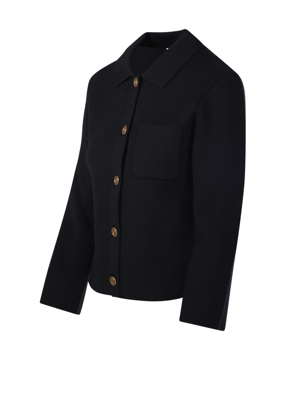 DONNA SAINT LAURENT CARDIGAN IN LANA NERA 