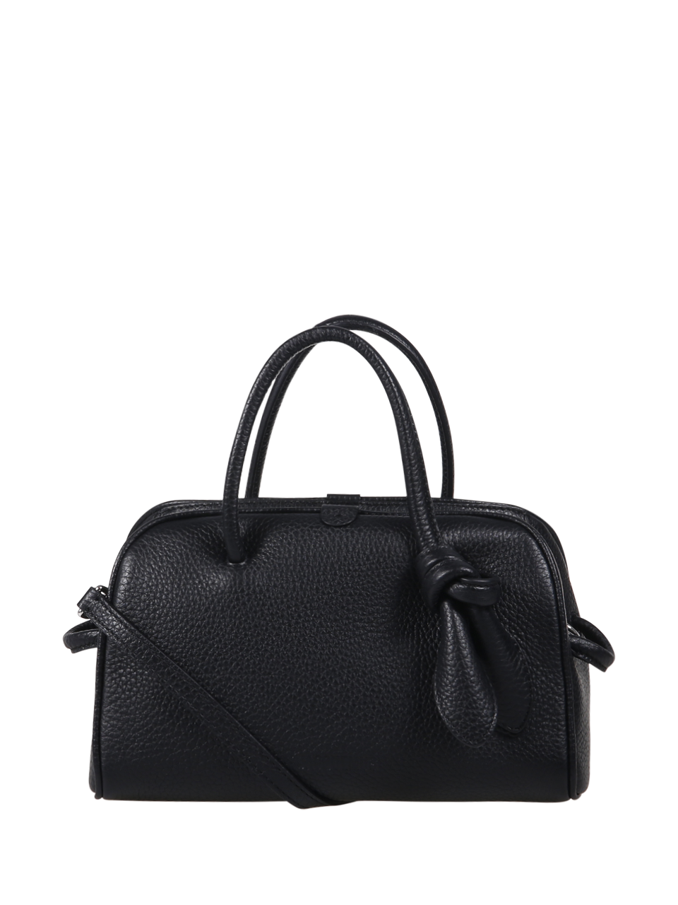 WOMAN JACQUEMUS BLACK LEATHER LE PETIT TURISMO BAG