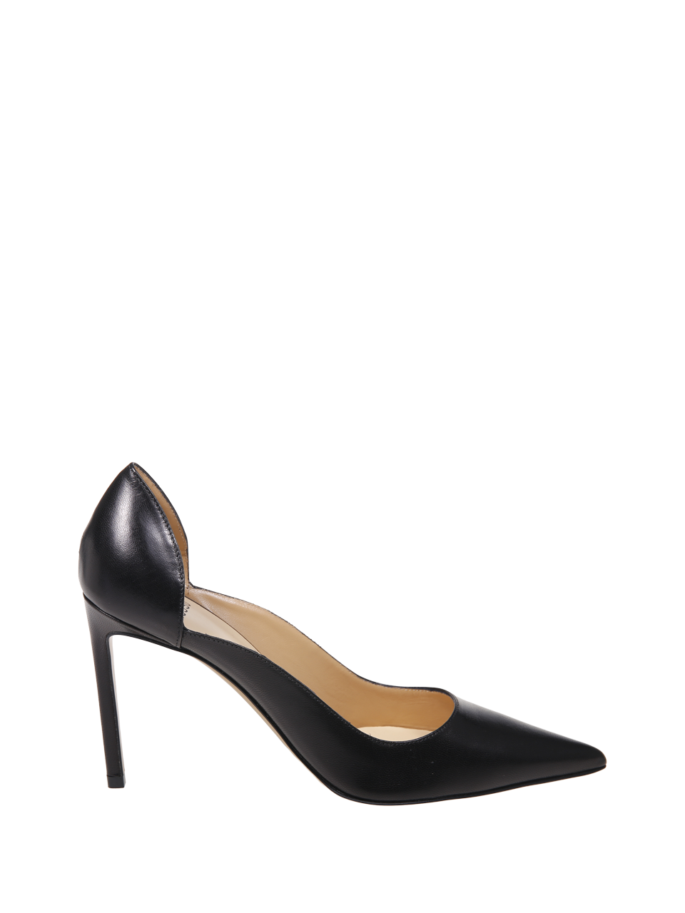 WOMAN FRANCESCO RUSSO BLACK LEATHER DECOLLETE