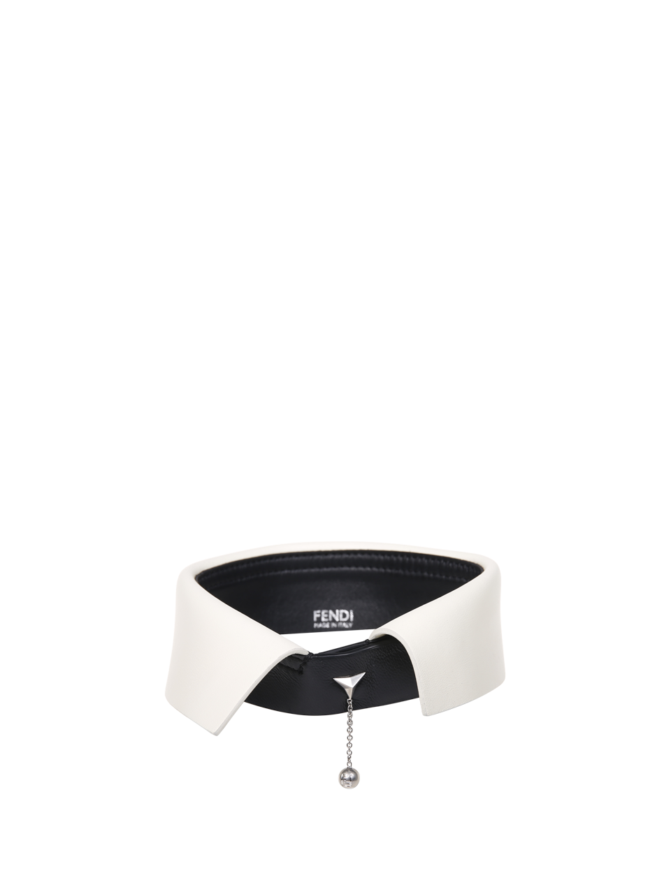 WOMAN FENDI WHITE LEATHER NECK