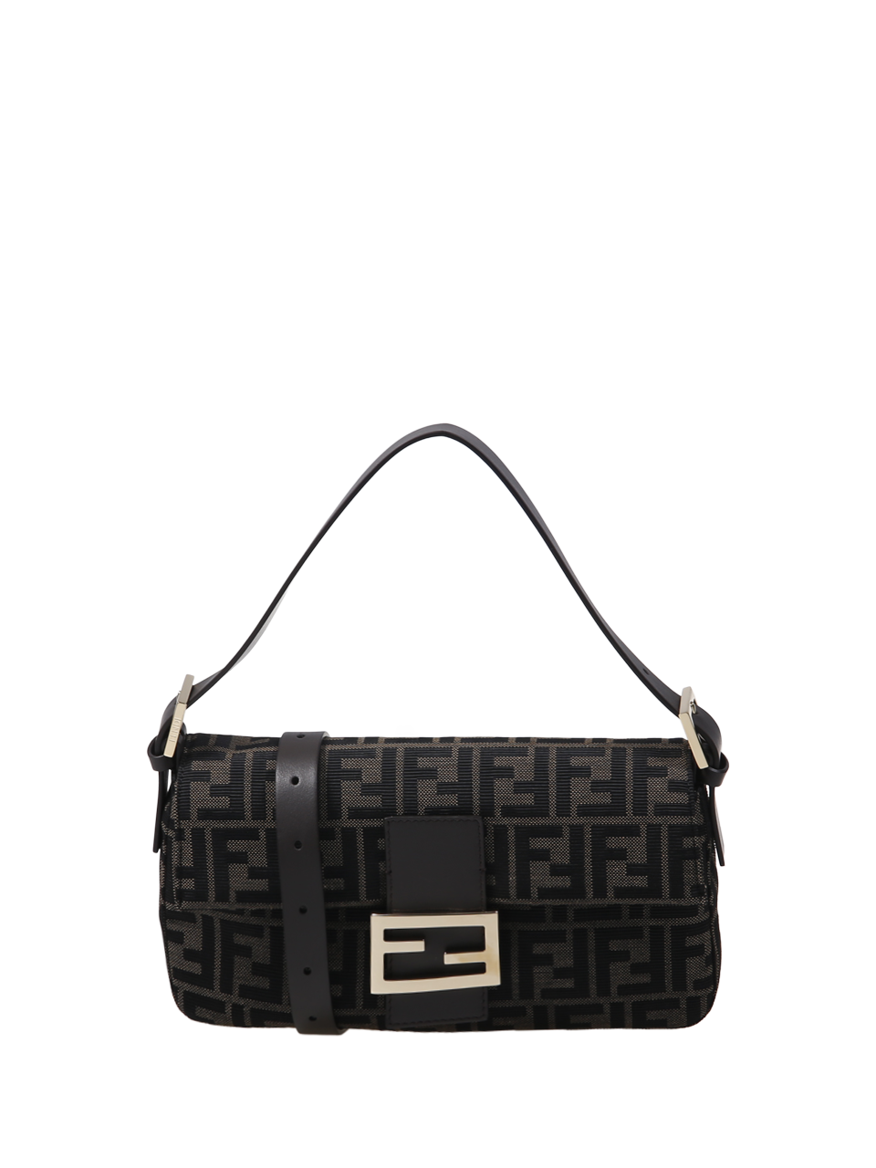 WOMAN FENDI BROWN LEATHER BAGUETTE ALL OVER