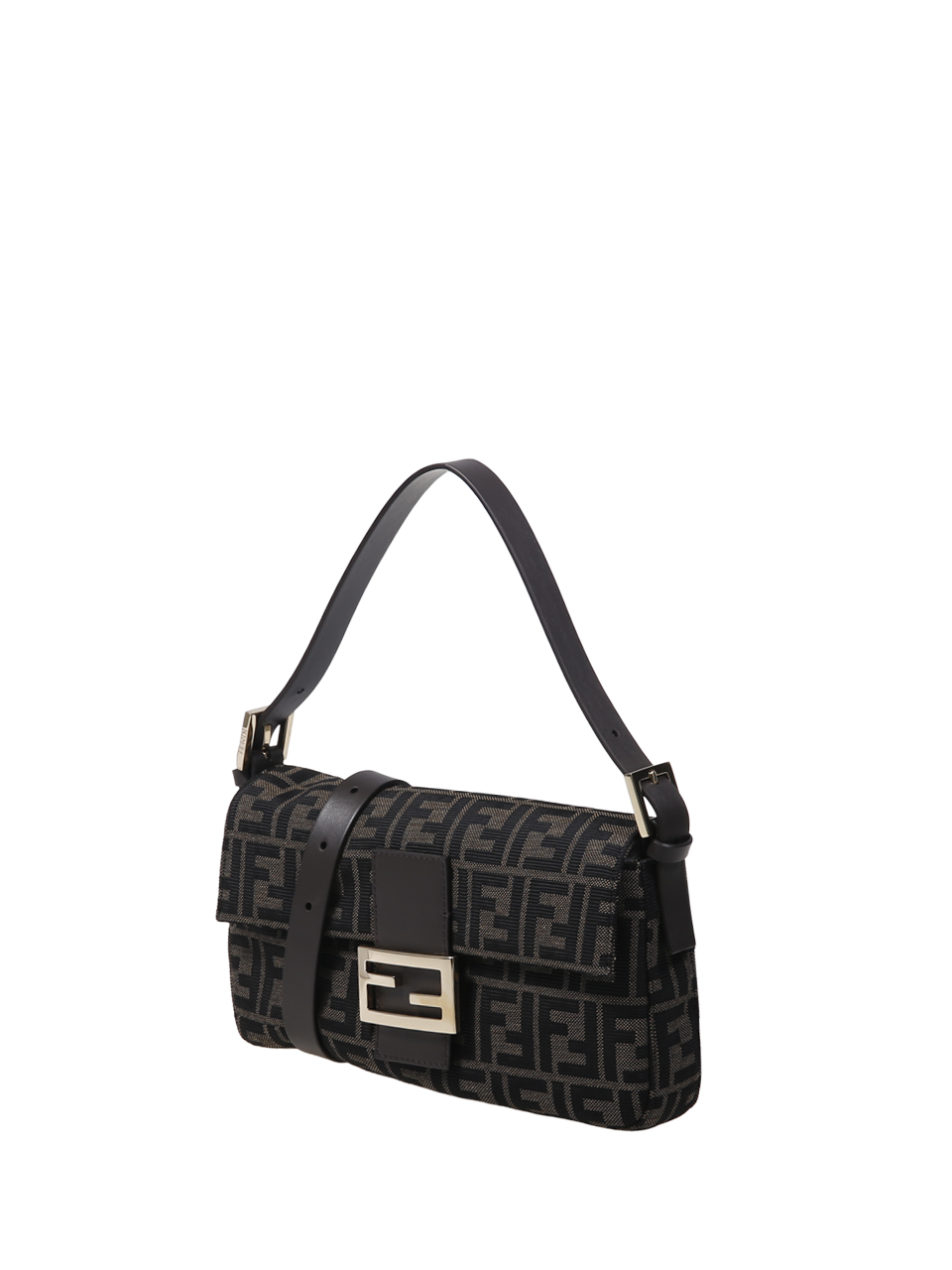 WOMAN FENDI BROWN LEATHER BAGUETTE ALL OVER