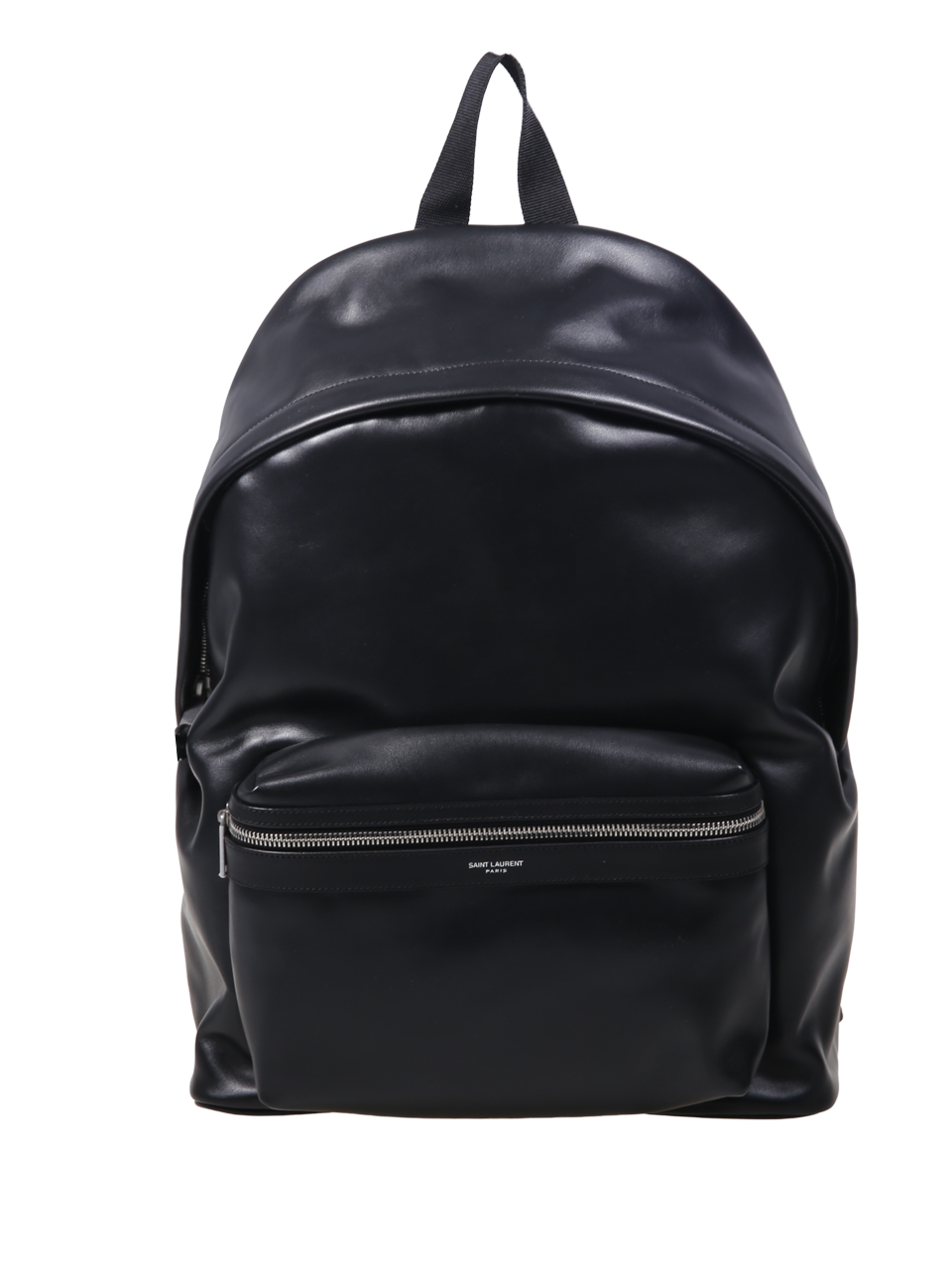 MEN SAINT LAURENT BLACK LEATHER CITY BACKPACK