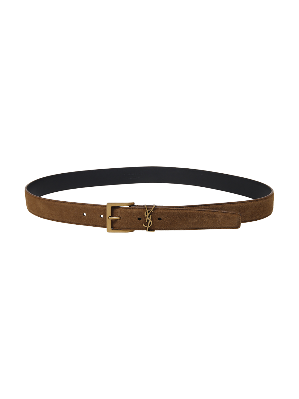 MEN SAINT LAURENT BROWN LEATHER BELT