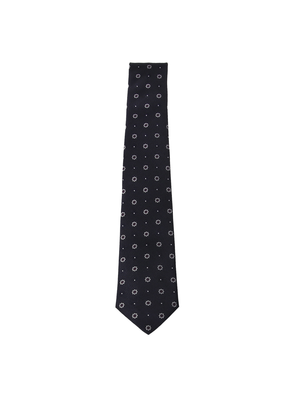 MEN SAINT LAURENT BLUE SILK FLEURS TIE