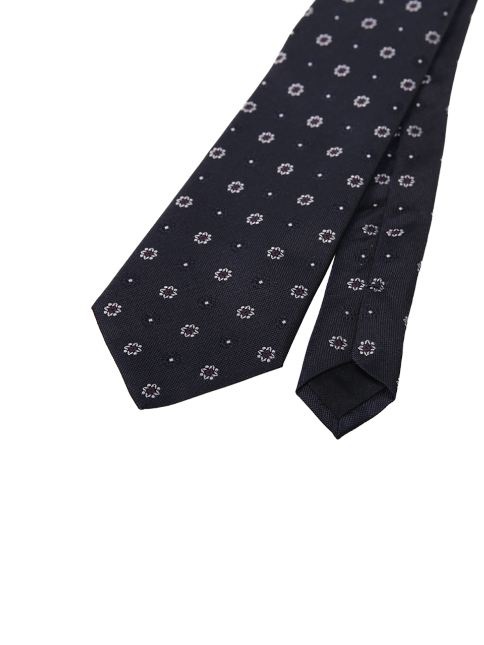MEN SAINT LAURENT BLUE SILK FLEURS TIE