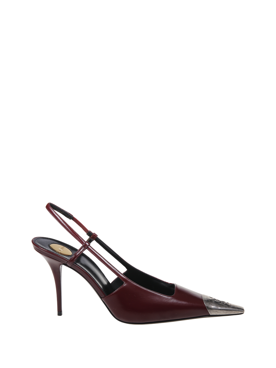 WOMAN SAINT LAURENT BORDEAUX LEATHER JEANNE PUMP