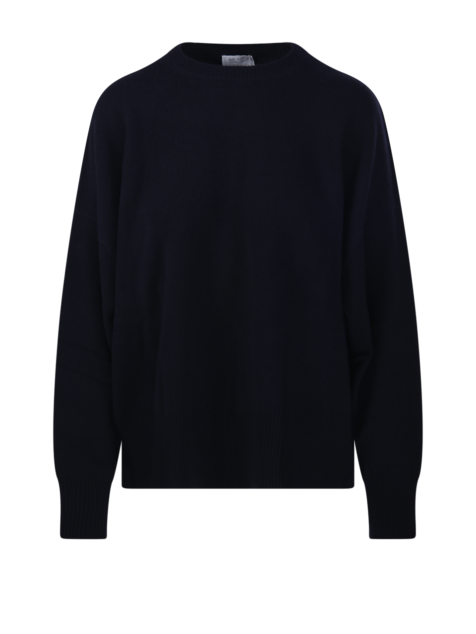 WOMAN BE YOU BLUE CASHMERE ROUND NECK SWEATER