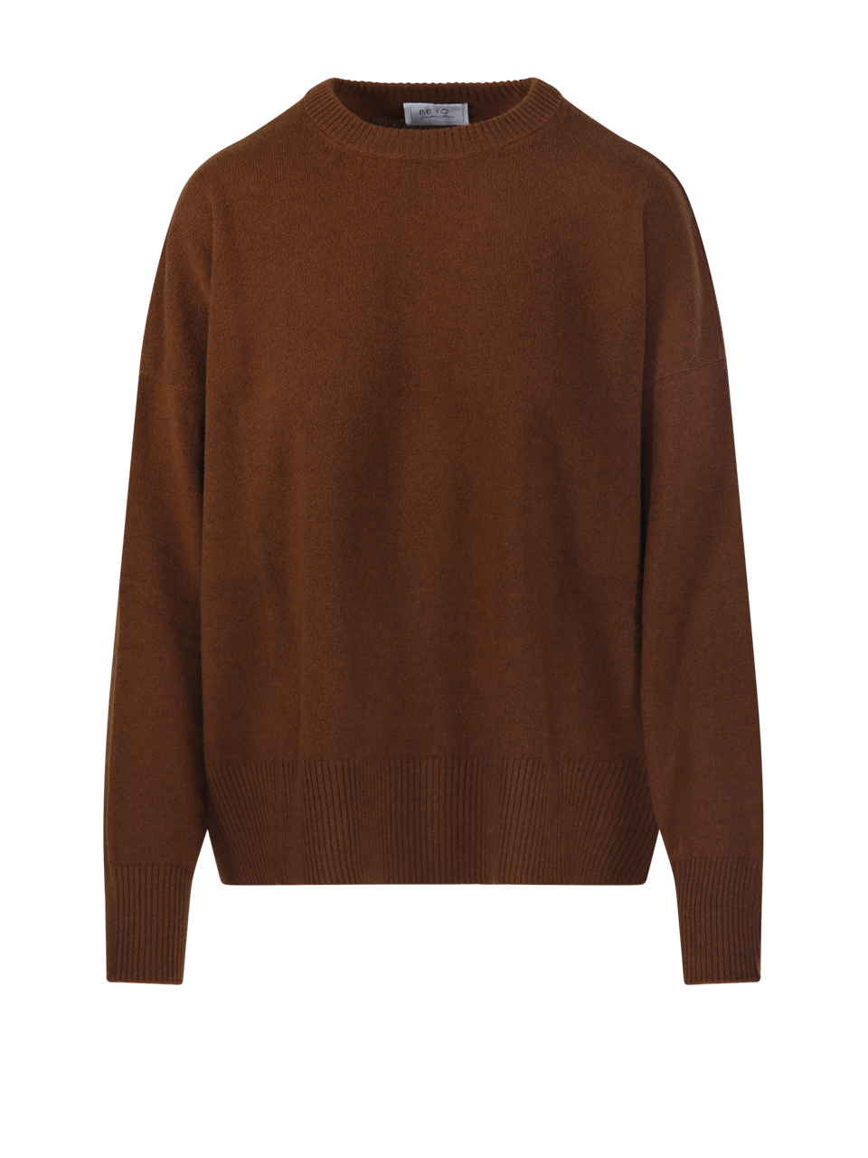 WOMAN BE YOU BROWN CASHMERE ROUND NECK SWEATER