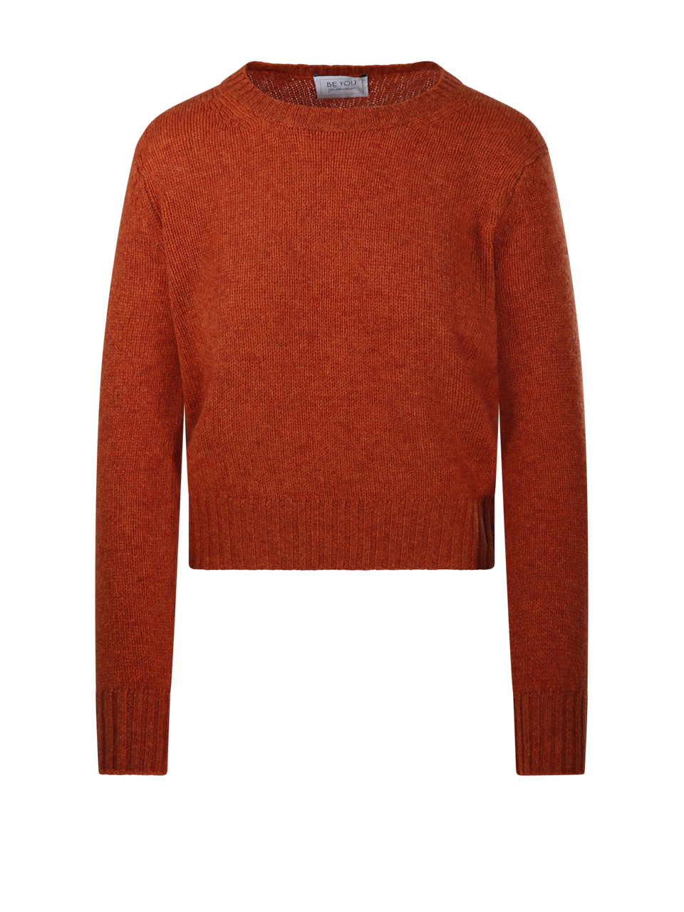 WOMAN BE YOU ORANGE CASHMERE ROUND NECK SWEATER