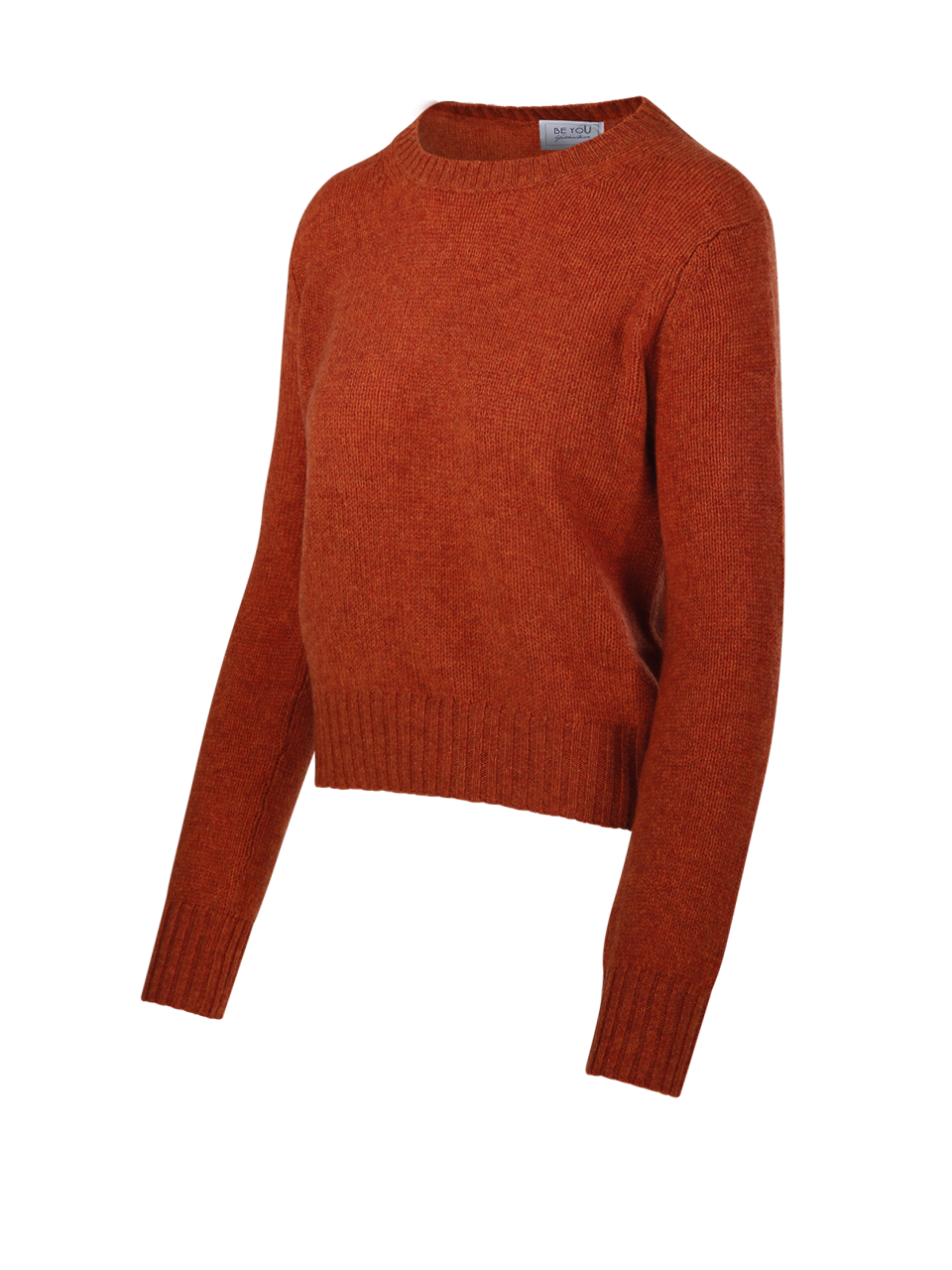 WOMAN BE YOU ORANGE CASHMERE ROUND NECK SWEATER