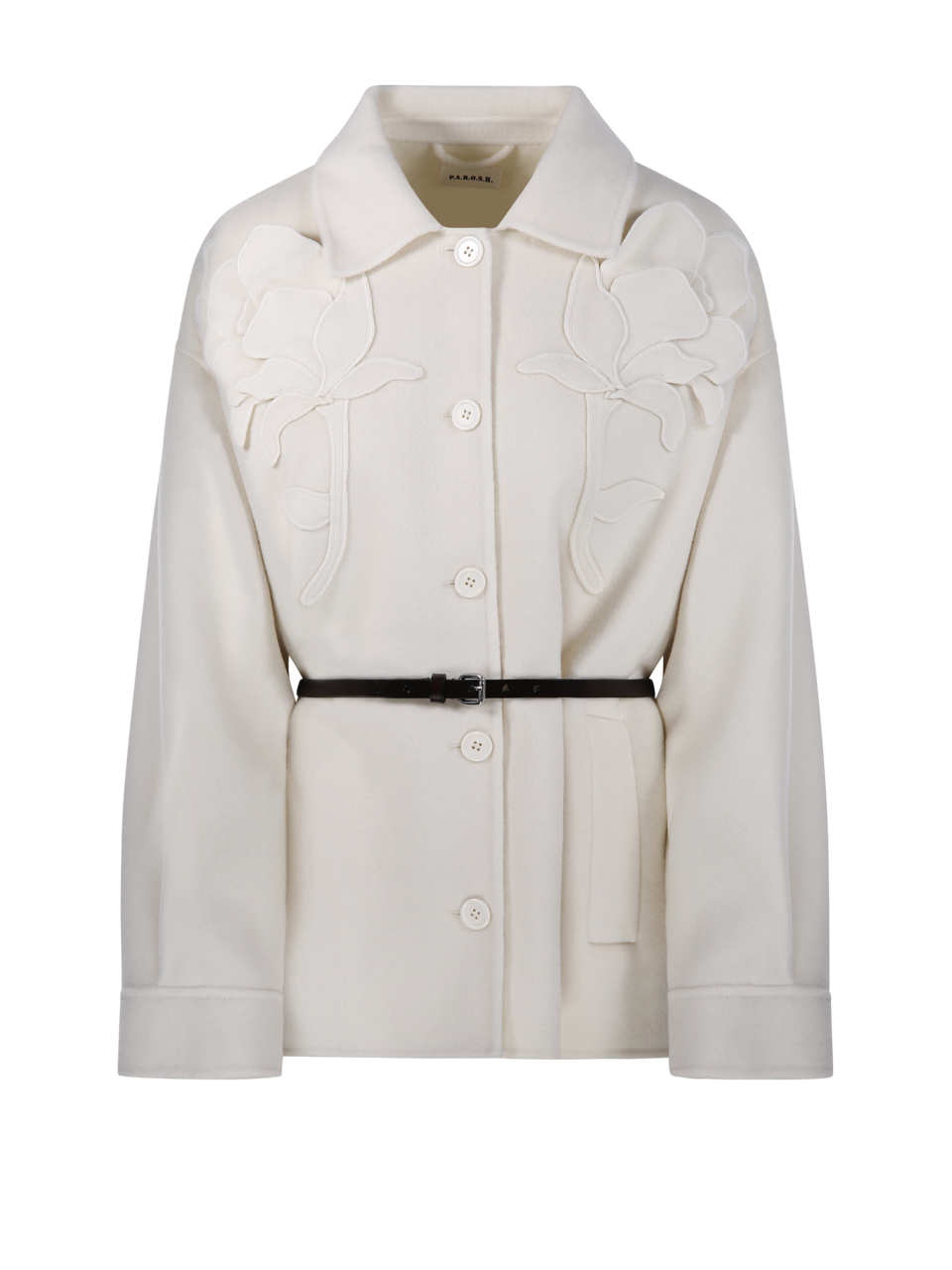 WOMAN PAROSH WHITE WOOL JACKET