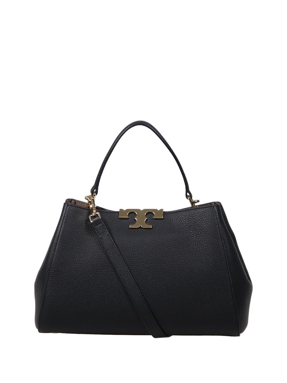 WOMAN TORY BURCH BLACK LEATHER ELEANOR SOFT MEDIUM SATCHEL