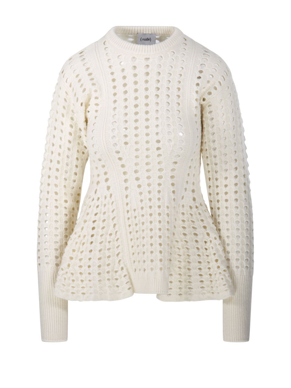 PERFORATED T-NECK SWEATER