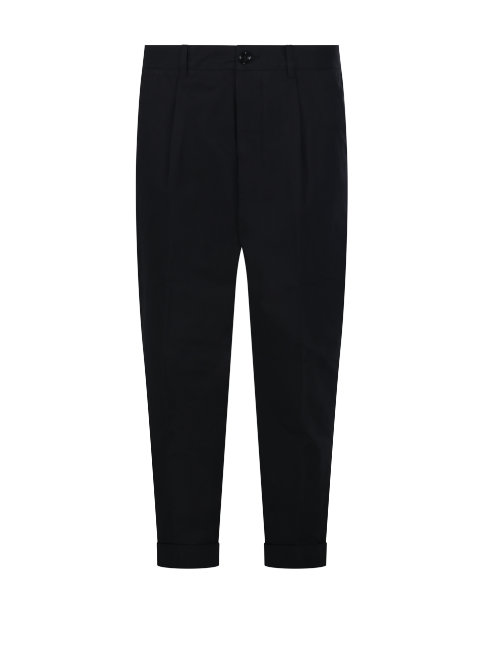 MEN AMI BLACK COTTON CARROT TROUSERS