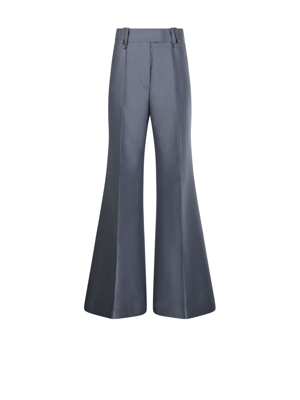 WOMAN ZIMMERMANN GREY WOOL VALIANT STRUCTURED FLARE PANT