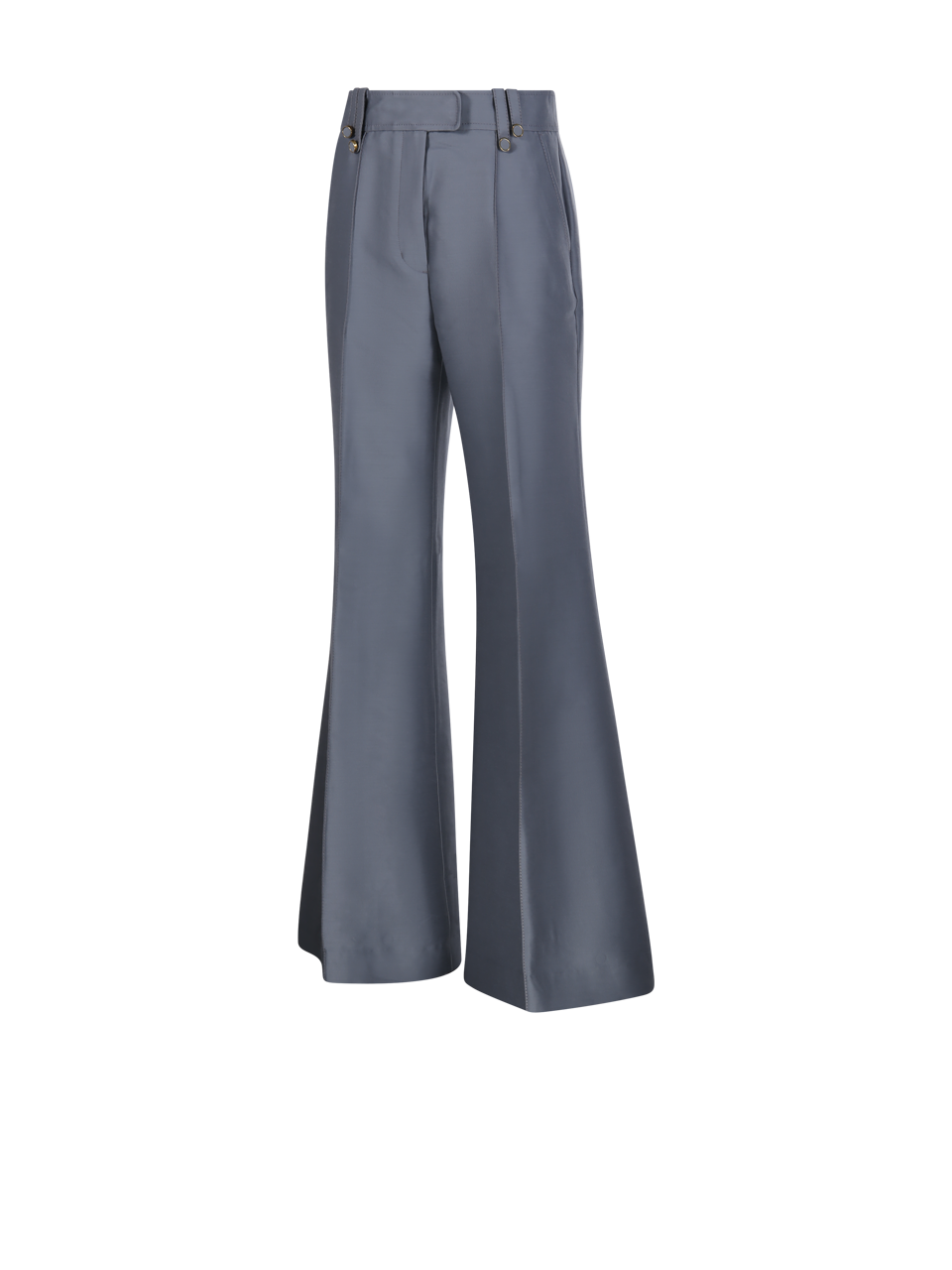 WOMAN ZIMMERMANN GREY WOOL VALIANT STRUCTURED FLARE PANT