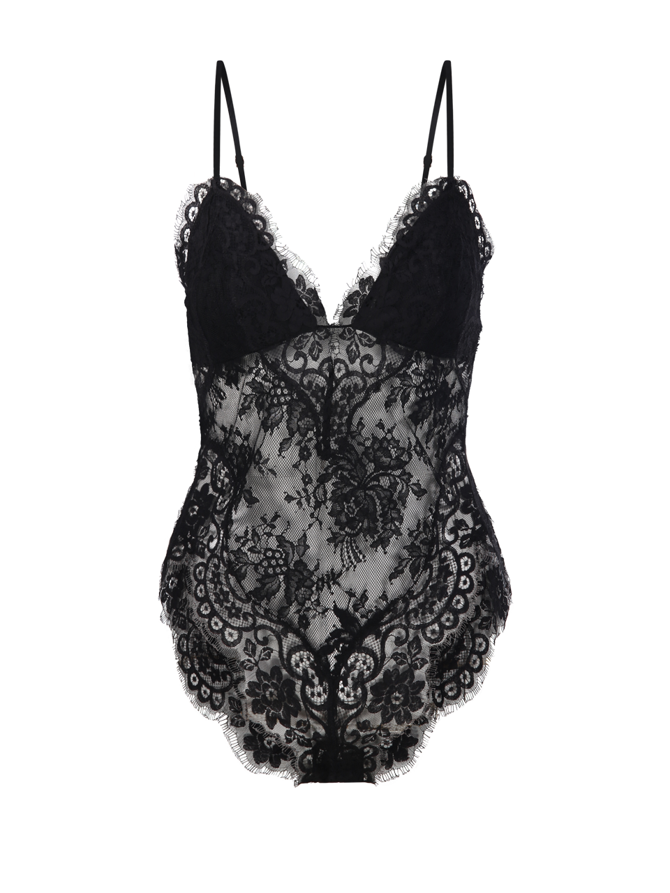 WOMAN ZIMMERMANN BLACK POLYAMIDE LACE TEDDY TOP