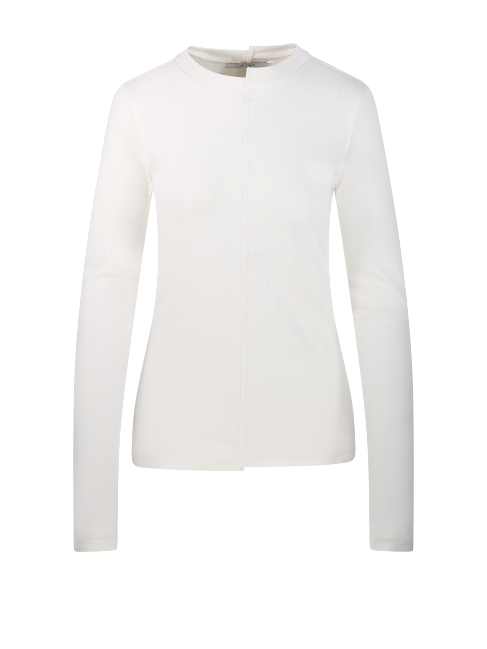 WOMAN RE CODE WHITE COTTON HALF TWISTED T-SHIRT 