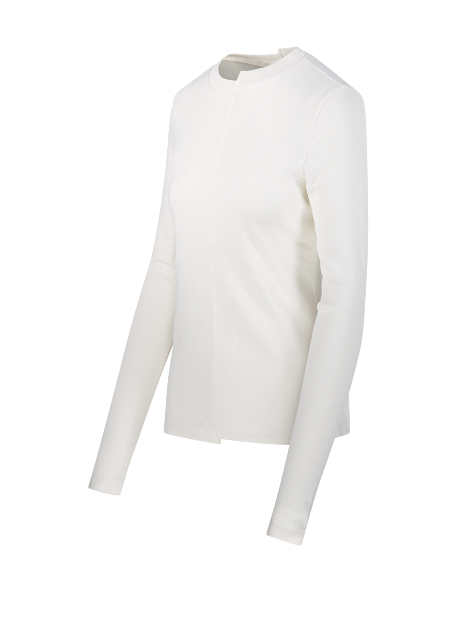 WOMAN RE CODE WHITE COTTON HALF TWISTED T-SHIRT 
