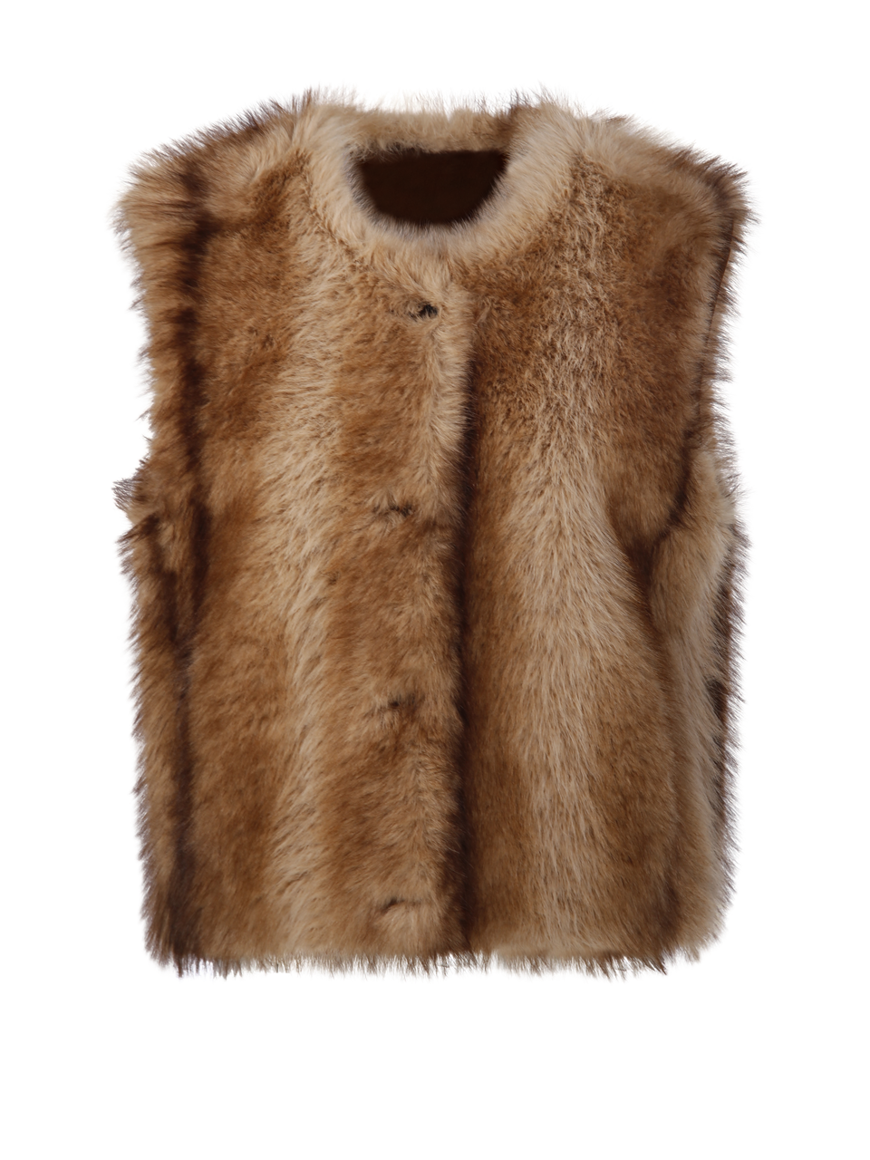 WOMAN URBANCODE BROWN POLYESTER DOUBLEFACE FUR JACKET