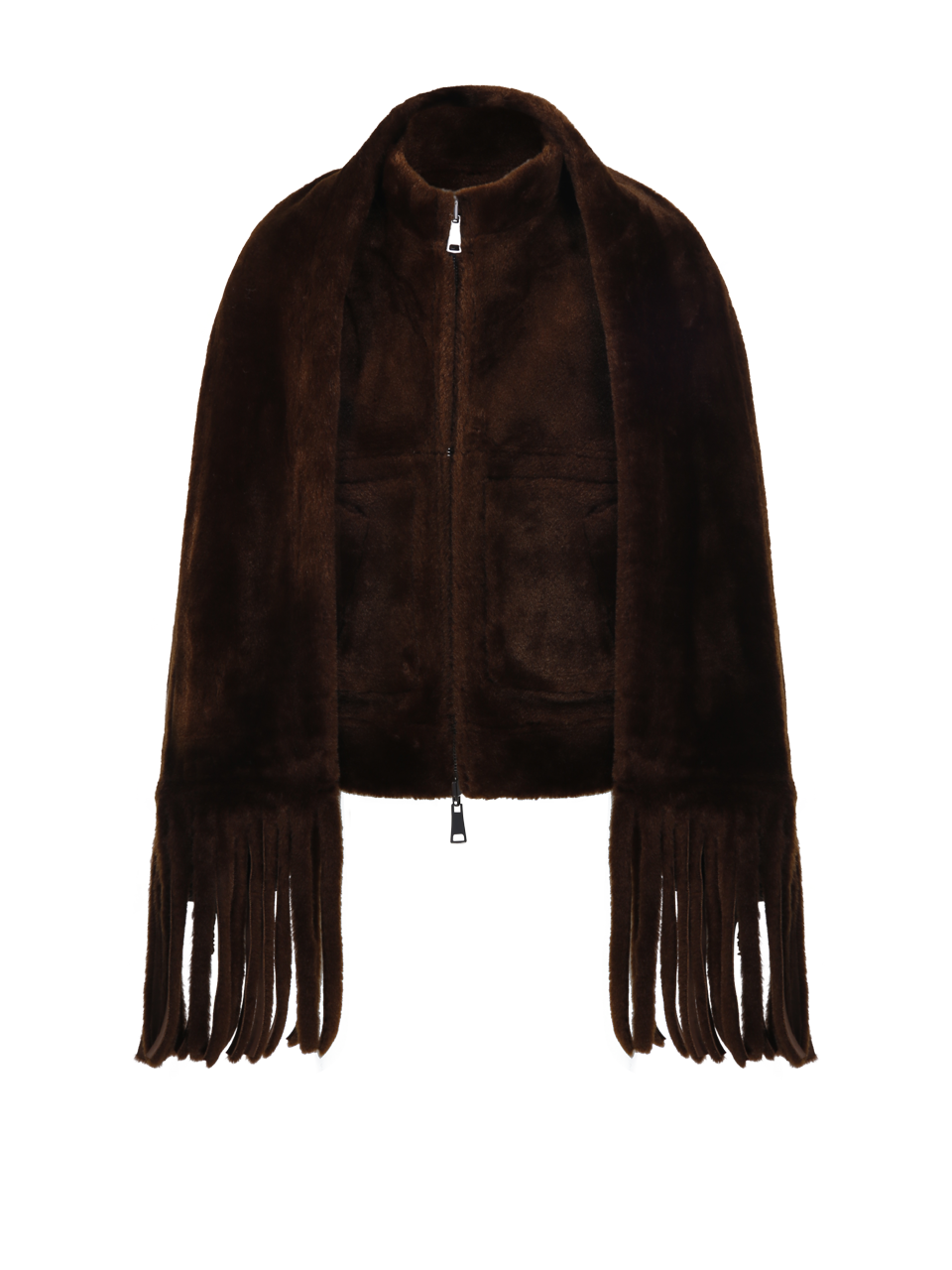 WOMAN URBANCODE BROWN POLYESTER DOUBLEFACE FUR BOMBER