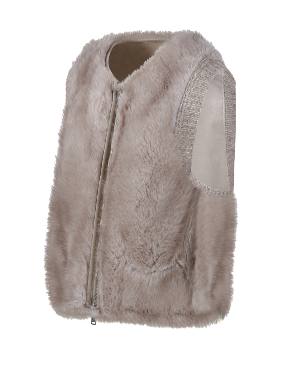 WOMAN URBANCODE NUDE POLYESTER REVERSIBLE TOSCANA FUR GILET