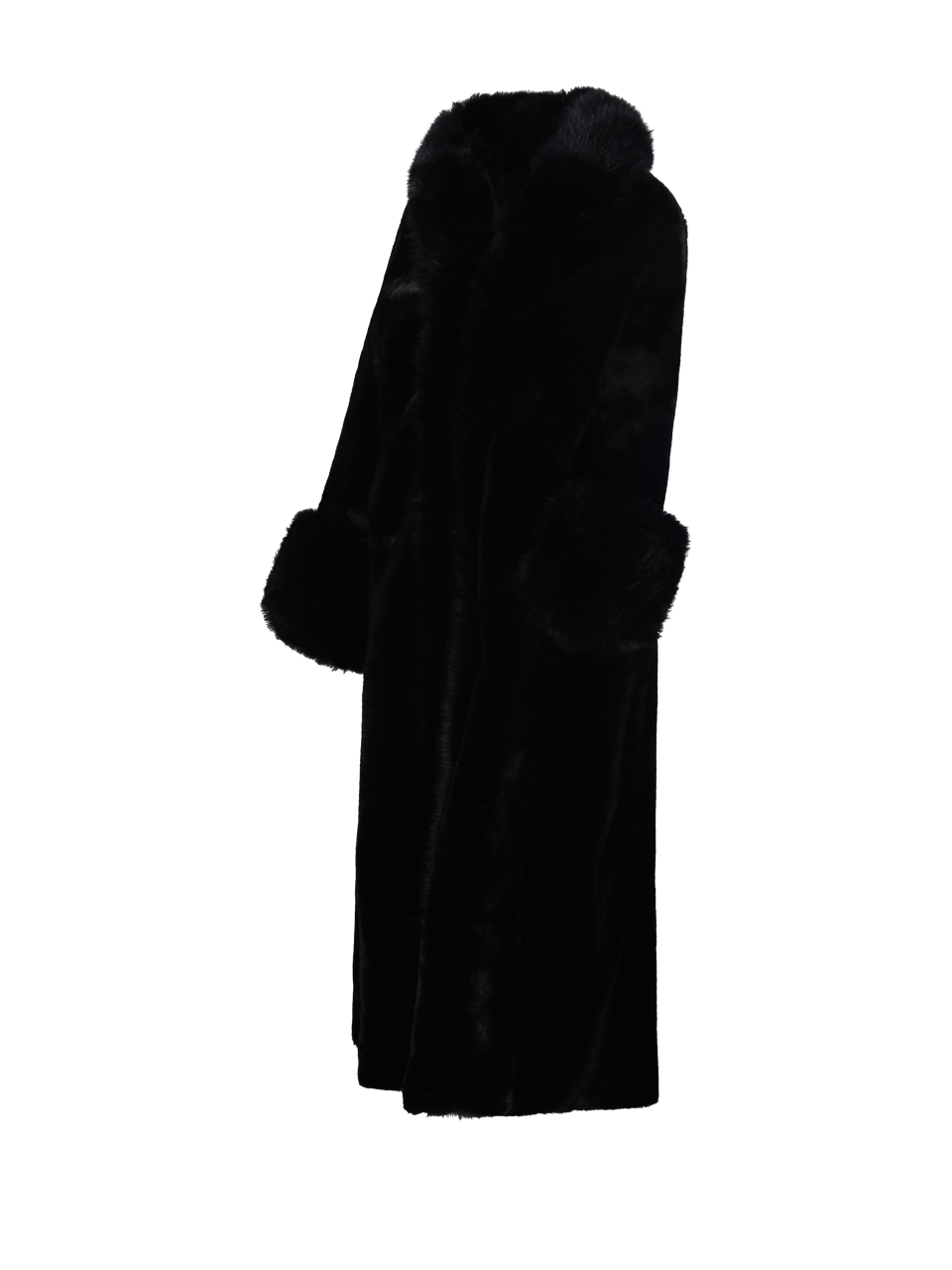 WOMAN URBANCODE BLACK POLYESTER REVERSIBLE LONG CHLOE COAT