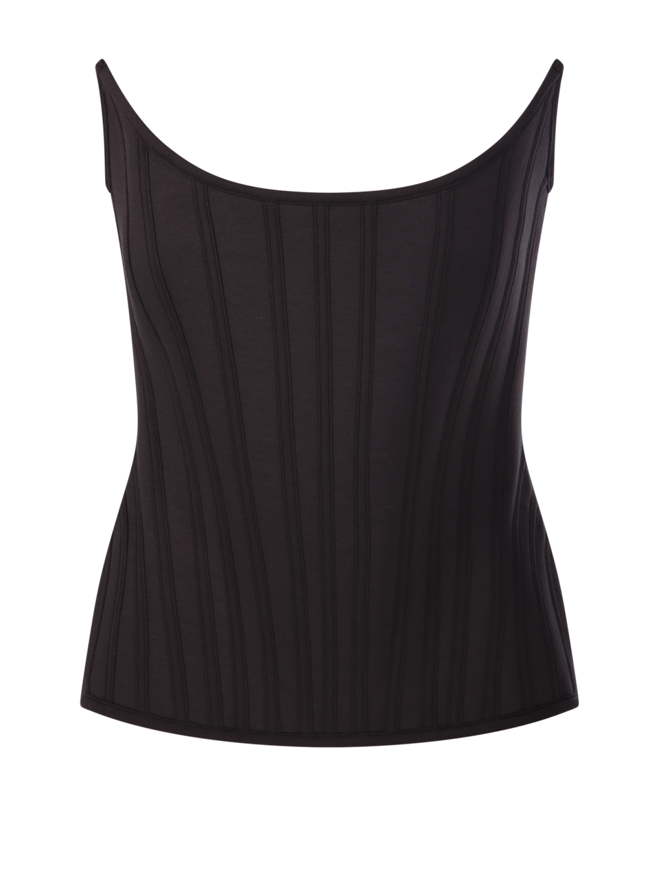WOMAN GIUSEPPE DI MORABITO BROWN VISCOSE TOP/BUSTIER
